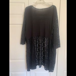 2X3X black lace cover up